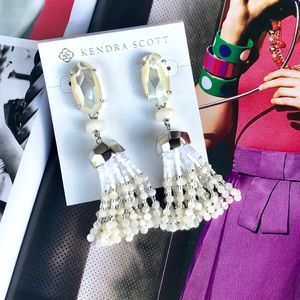 NWT Kendra Scott Dove Tassel Drop Earrings